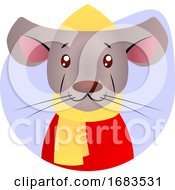 Poster, Art Print Of Cartoon Mouse In Chinese Suit