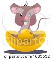 Poster, Art Print Of Cartoon Mouse Holding Hat
