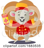 Cartoon Mouse In Chinese Suit by Morphart Creations