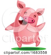 Poster, Art Print Of Happy Pig Chinese New Year