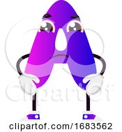 Poster, Art Print Of Purple Letter A