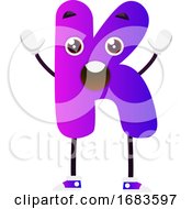 Purple Letter K by Morphart Creations