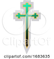 Poster, Art Print Of Blue And Green Symbol Of An Aaronic Order Church