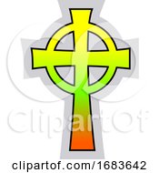 Poster, Art Print Of Colorful Catholic Celtic Cross