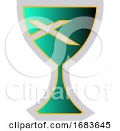 Poster, Art Print Of Green And Yellow Christian Curch Symbol