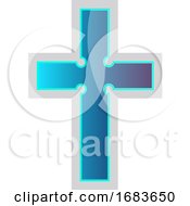 Blue Episcopal Cross by Morphart Creations