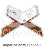Poster, Art Print Of Illustration Of A Holy Book Quran