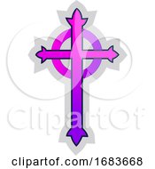 Poster, Art Print Of Purple Presbyterian Cross