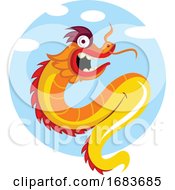 Poster, Art Print Of Dragon With A Sky