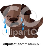Brown Sad Dog Crying