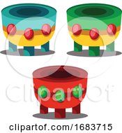 Poster, Art Print Of Colorful Drums For Chinese New Year Celebration Illustration