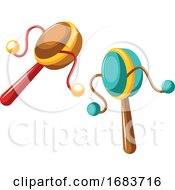 Poster, Art Print Of Drums For Celebrations On White Background