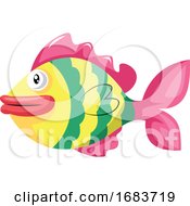 Poster, Art Print Of Symbol Of A Fish In A Chinese Culture Illustration