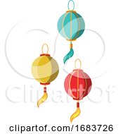 Poster, Art Print Of Paper Lanterns As A Decoration For Chinese New Year