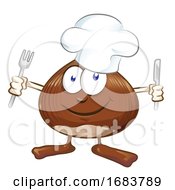 Poster, Art Print Of Chestnut Cartoon Chef