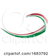 Poster, Art Print Of Italian And Mexican Shape Wave Flag