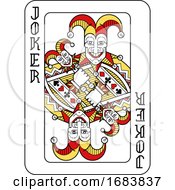 Playing Card Joker Red Yellow And Black
