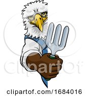 Eagle Gardener Gardening Animal Mascot