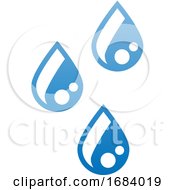 Water Drops Droplets Icon Concept