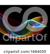 Poster, Art Print Of Abstract Background Of Rainbow Coloured Waves