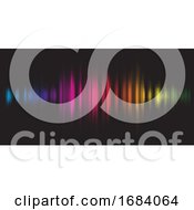 Poster, Art Print Of Colourful Background With Graphic Equaliser Design