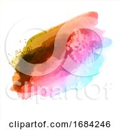 Poster, Art Print Of Rainbow Watercolour Splatter