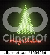 Poster, Art Print Of Neon Christmas Tree Sign