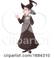 Poster, Art Print Of Polite Witch Gesturing