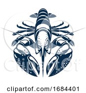 Poster, Art Print Of Navy Blue Lobster