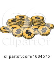 Poster, Art Print Of Coins