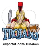Poster, Art Print Of Spartan Trojan Gladiator Football Warrior Woman