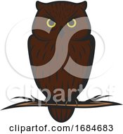Poster, Art Print Of Perched Owl