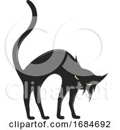 Scared Black Cat by Vector Tradition SM
