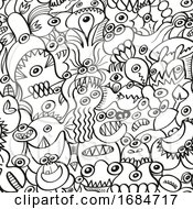 Black And White Doodle Pattern