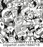 Black And White Doodle Pattern