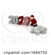 Poster, Art Print Of Santa Bringing In The New Year