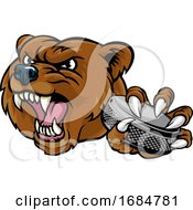 Bear Ice Hockey Player Animal Sports Mascot