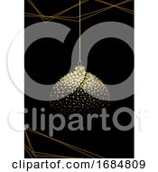 Poster, Art Print Of Gold And Black Christmas Background