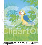 Poster, Art Print Of Parrot On A Branch