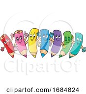 Poster, Art Print Of Colored Pencil Characters