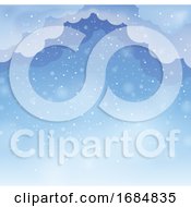 Poster, Art Print Of Background Of Clouds And Snow