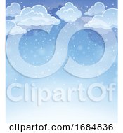 Poster, Art Print Of Background Of Clouds And Snow