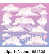 Poster, Art Print Of Clouds And Hearts