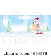 Christmas Sheep Border by Domenico Condello