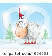 Poster, Art Print Of Christmas Sheep