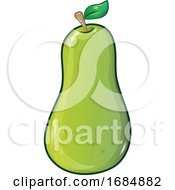 Poster, Art Print Of Pear Cartoon