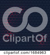 Poster, Art Print Of Abstract Background With Hexagonal Pattern