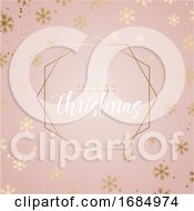 Elegant Christmas Background With Gold Snowflakes