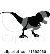 TRex Dinosaur Silhouette