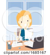 Poster, Art Print Of Teen Girl Read Out Loud Study Hack Illustration